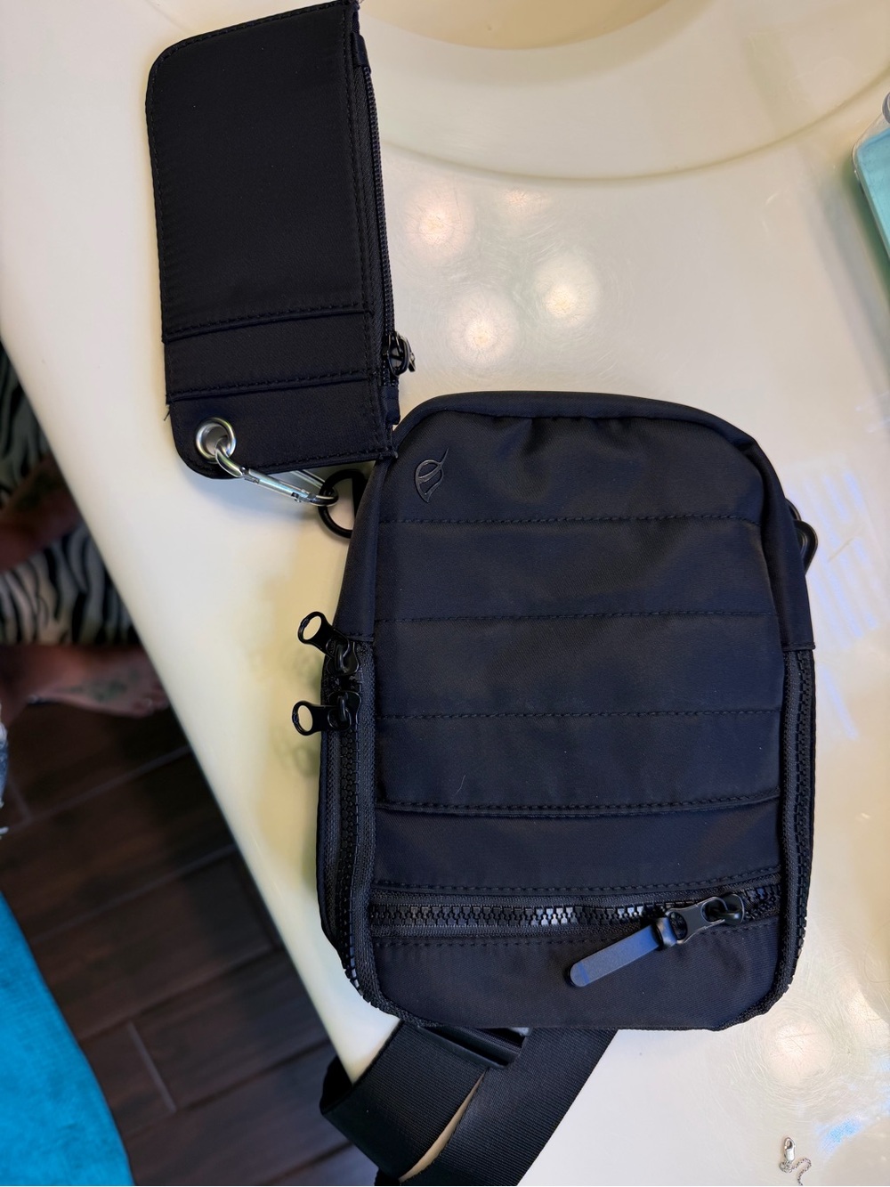 Black Crossbody Organizer Bag - Ptula